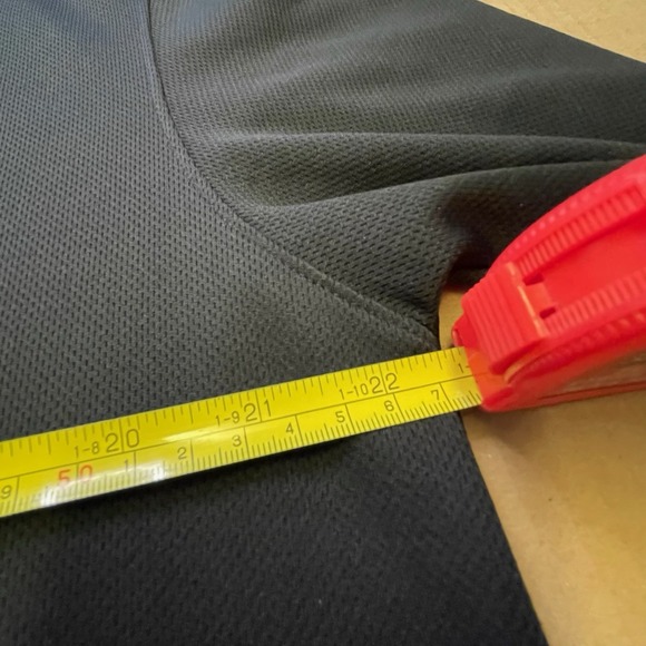 PGA Tour Men's Large Solid Black Long Sleeve Polyester Polo - Picture 7 of 10